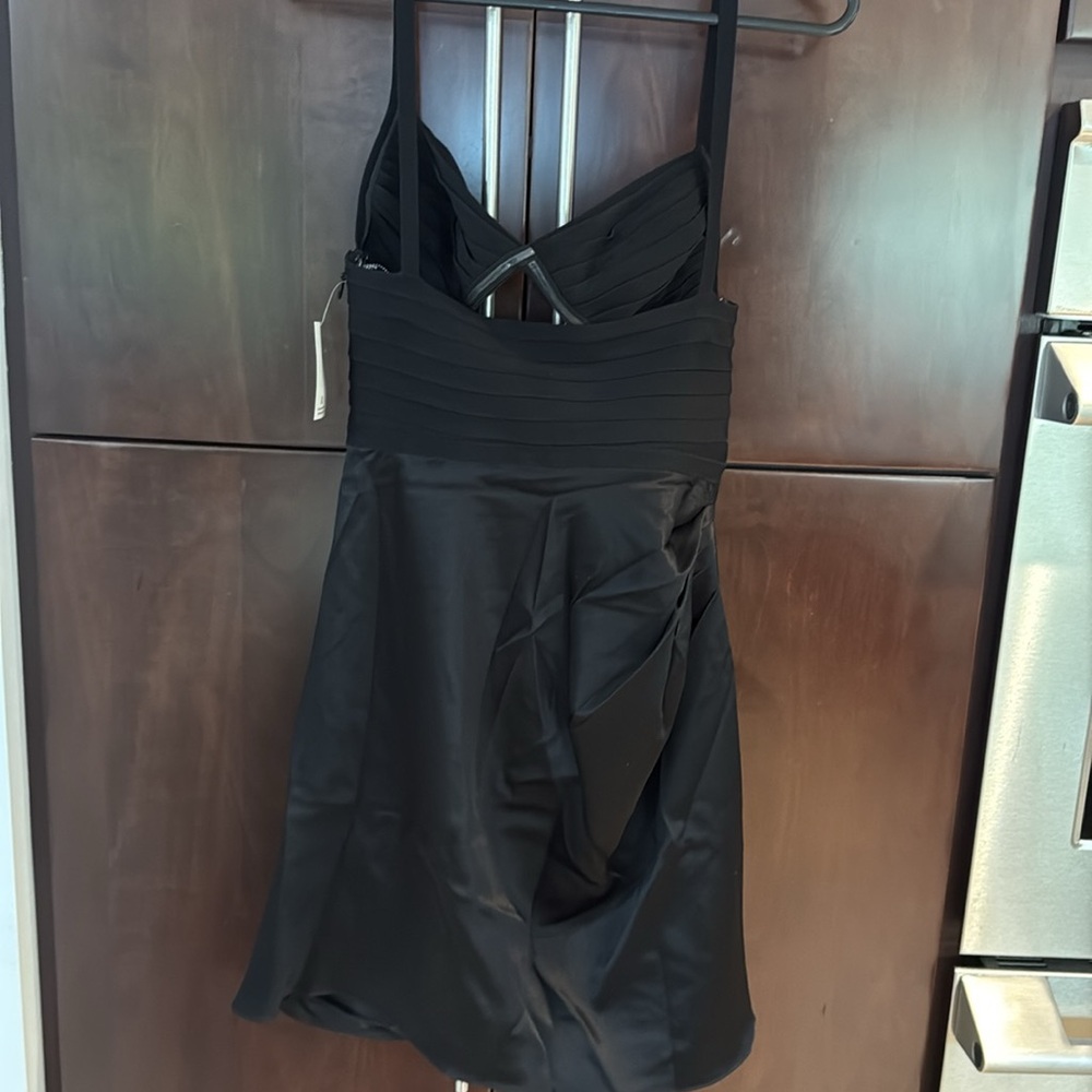 Herve Leger x Law Roach black cut out  spaghetti straps cocktail dress size 6 - Picture 4 of 15